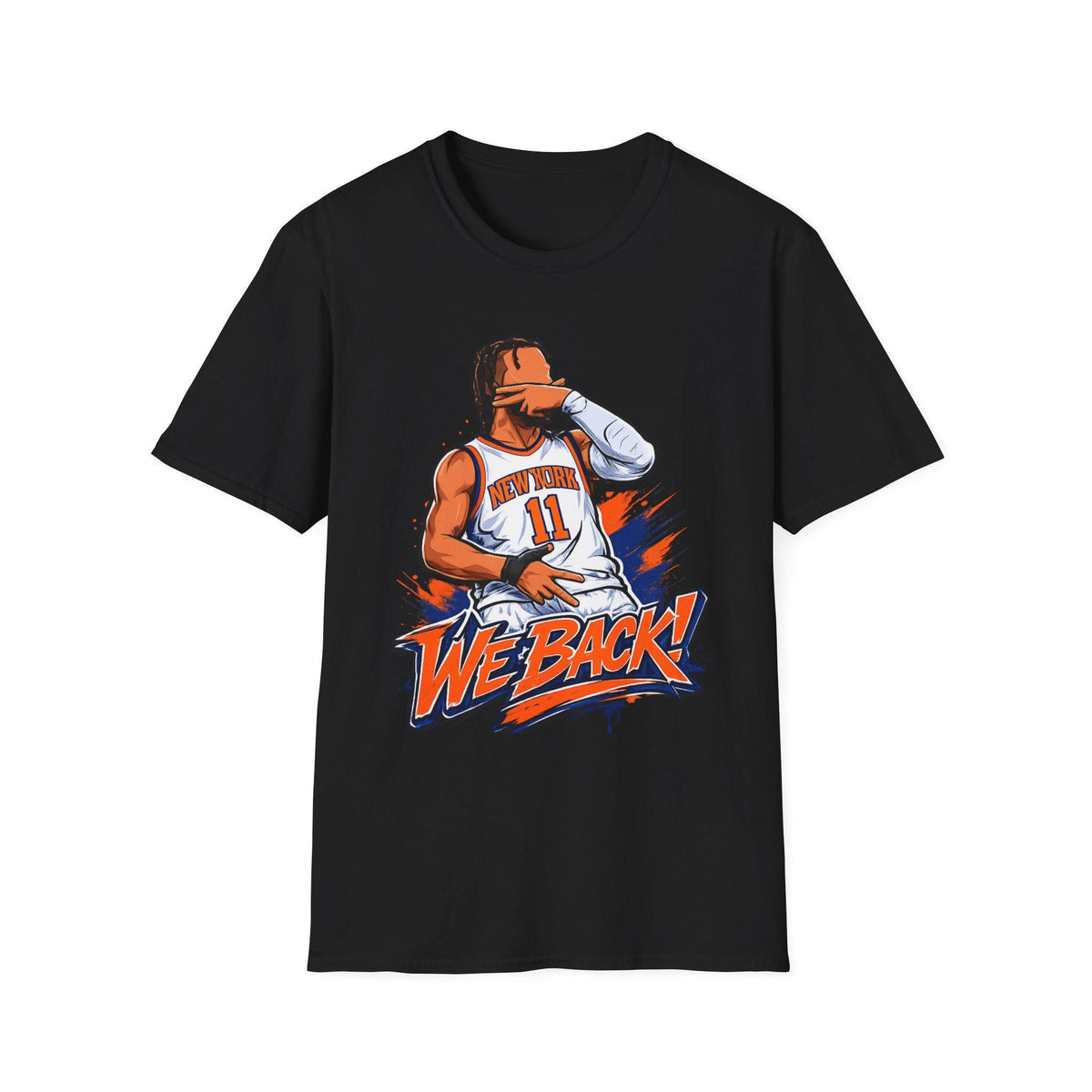 Knicks Brunson Back Team York Squad Goals White Tee Softstyle East