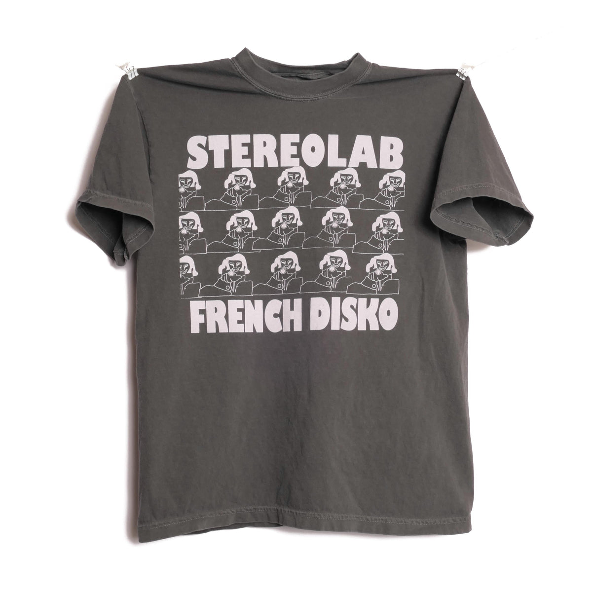Stereolab French Disko Tee Peng Cliff Super 45 French Paris France Electronic Art Music Pop Band Tour Heavyweight Faded Med