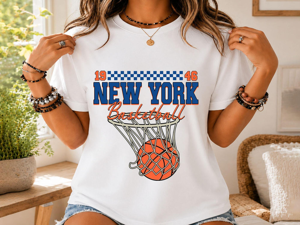 York Basketball 2026 Champions Retro Ny Finals Bound Tee York Basketball Game Day Ny Fan
