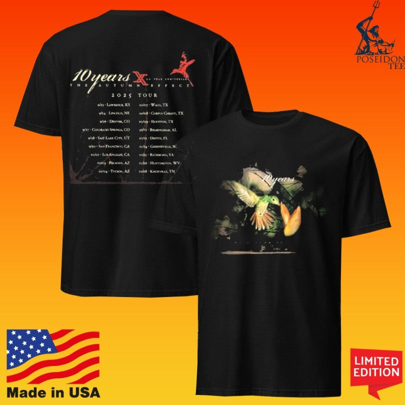 10 Years The Autumn Effect 20th Anniversary Tour Shirt Unisex