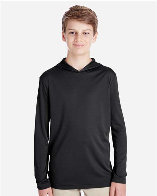 Team 365 Youth Zone Performance Hooded Long Sleeve T-Shirt
