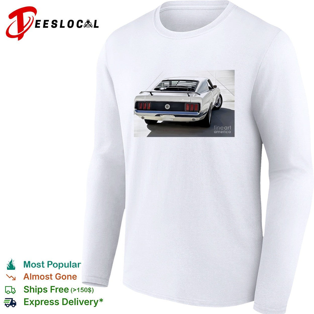 1969 Ford Mustang Fastback Classic Muscle Car Rear View shirt Unisex