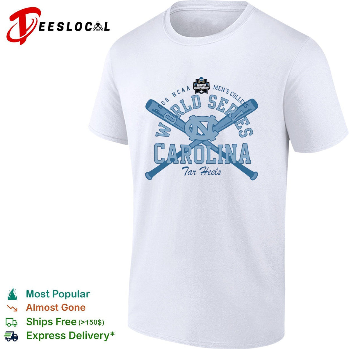 2006 NCAA World Series North Carolina Tar Heels Men College Baseball Team shirt Unisex