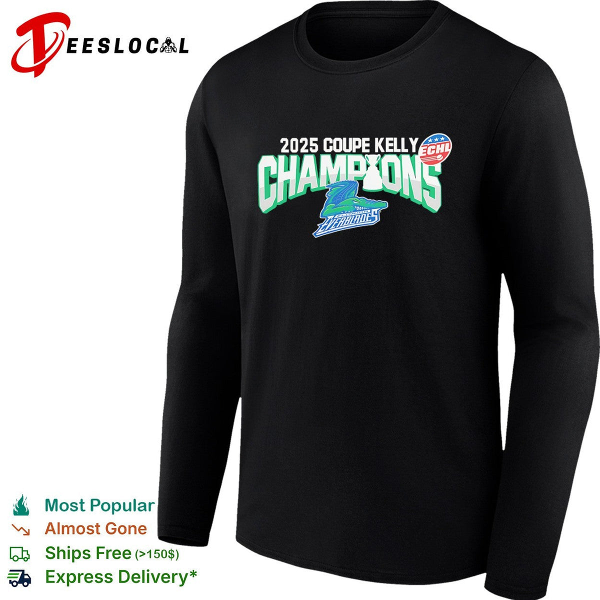 2025 Coupe Kelly Champions Florida Everblades ECHL Hockey Playoffs Winner shirt Unisex