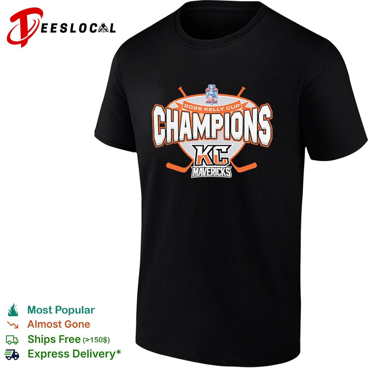 2026 Kelly Cup Champions Kansas City Mavericks KC Mavericks ECHL Hockey shirt Unisex