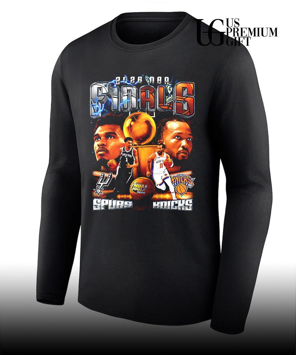 2026 NBA Finals Victor Wembanyama Spurs and Jalen Brunson Knicks basketball shirt Unisex