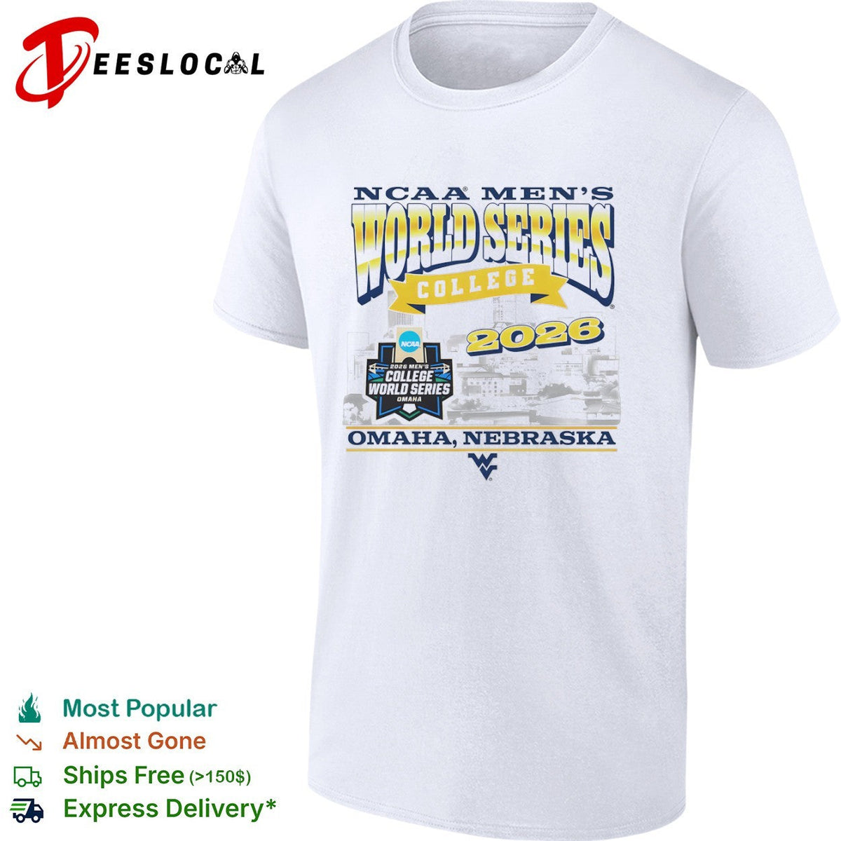2026 NCAA College World Series Omaha Nebraska West Virginia Mountaineers shirt Unisex