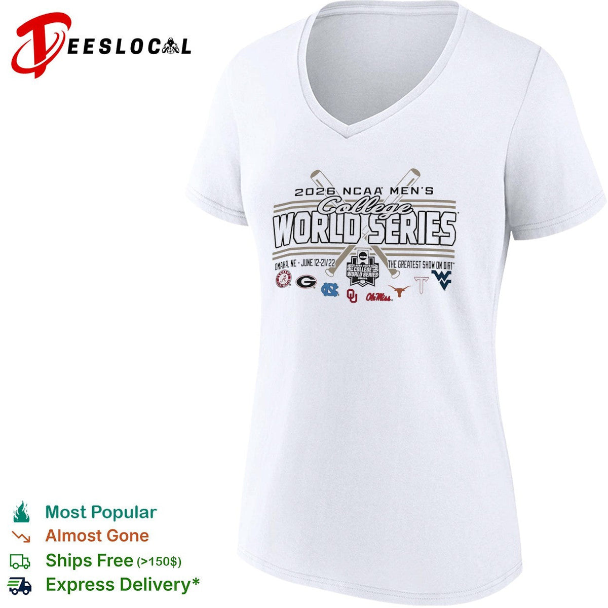 2026 NCAA Men’s College World Series the greatest show on dirt shirt Unisex