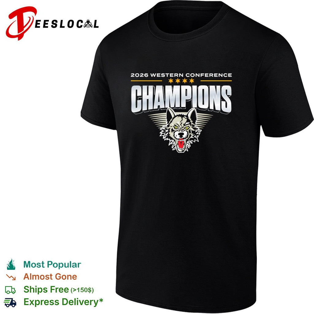 2026 Western Conference Champions Chicago Wolves Mascot Logo Basketball shirt Unisex