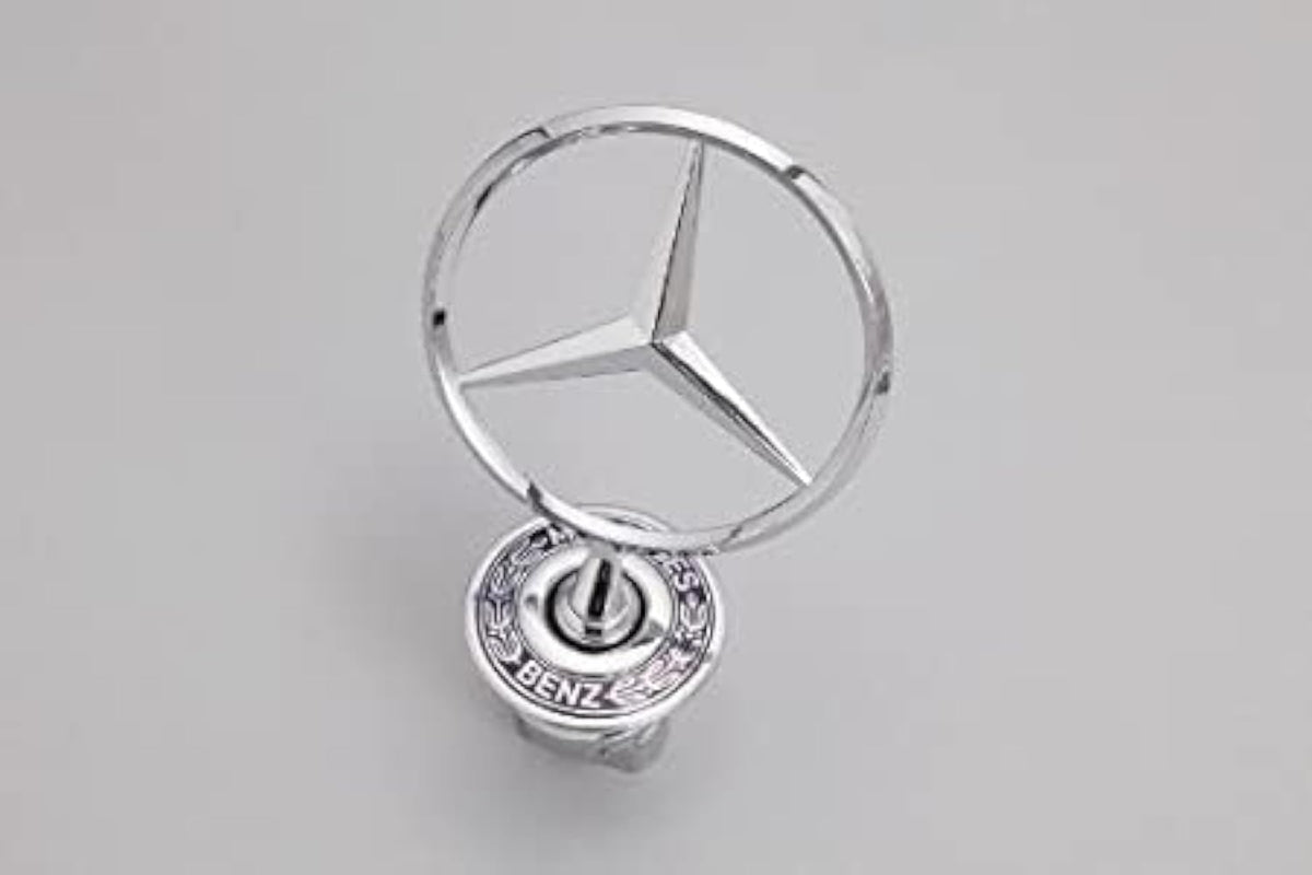 Mercedes C230 Sedan 2003 2004 2005 Front Hood Chrome Emblem, Genuine OEM 2108800186, Benz Star Hood Ornament