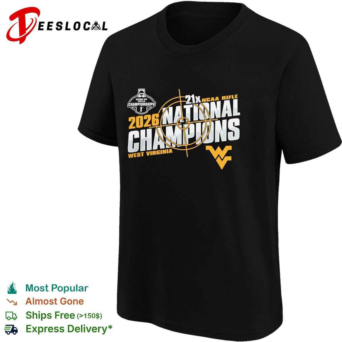 21x NCAA Rifle National Champions West Virginia Mountaineers 2026 Championships shirt Unisex