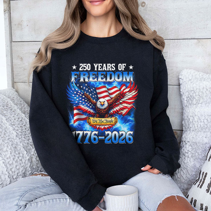 250 Years Of Freedom American 1776 2026 250th USA Birthday Shirt Unisex