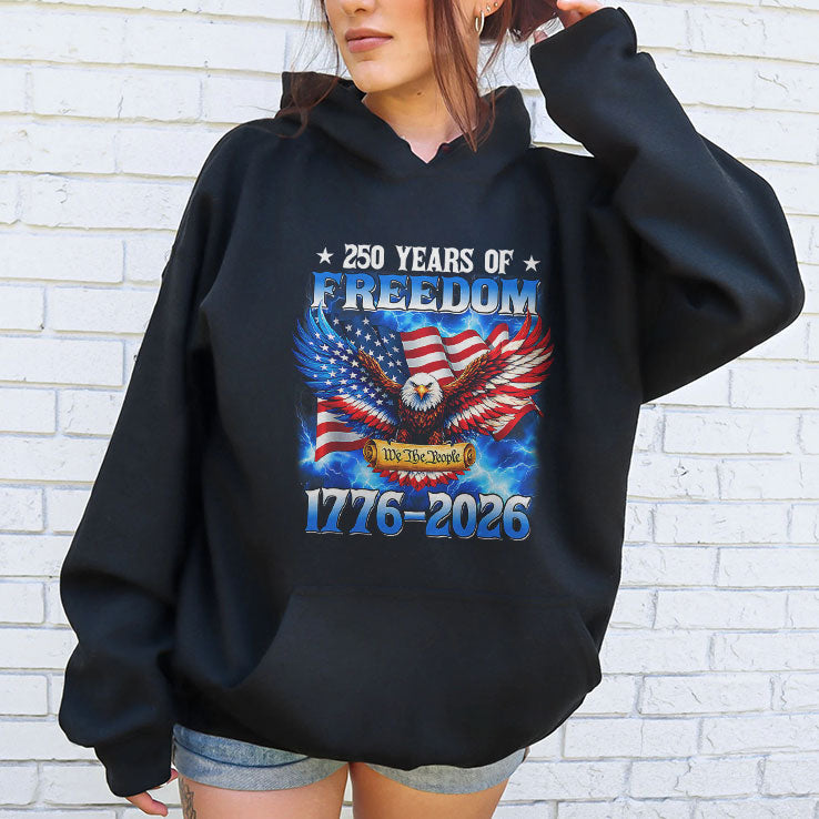250 Years Of Freedom American 1776 2026 250th USA Birthday Shirt Unisex