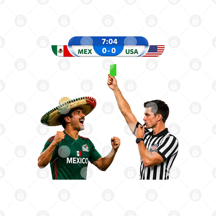 Green Card Soccer Mexico Vs USA Football Meme Shirt Unisex