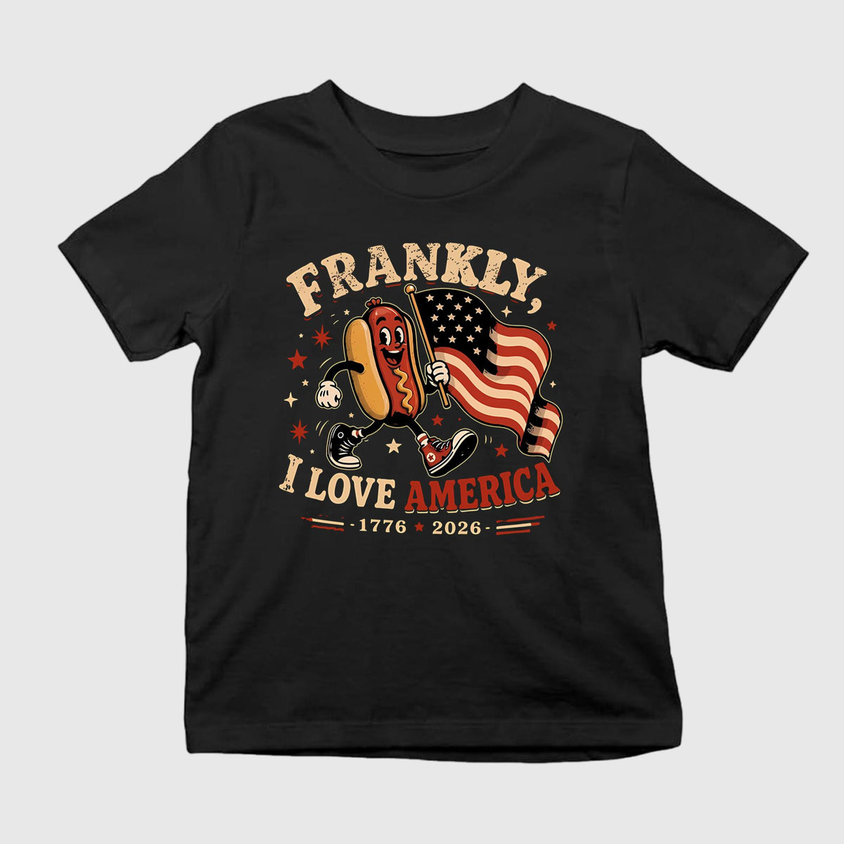 4th Of July Hot Dog Frankly I Love America 1776 2026 Shirt Unisex