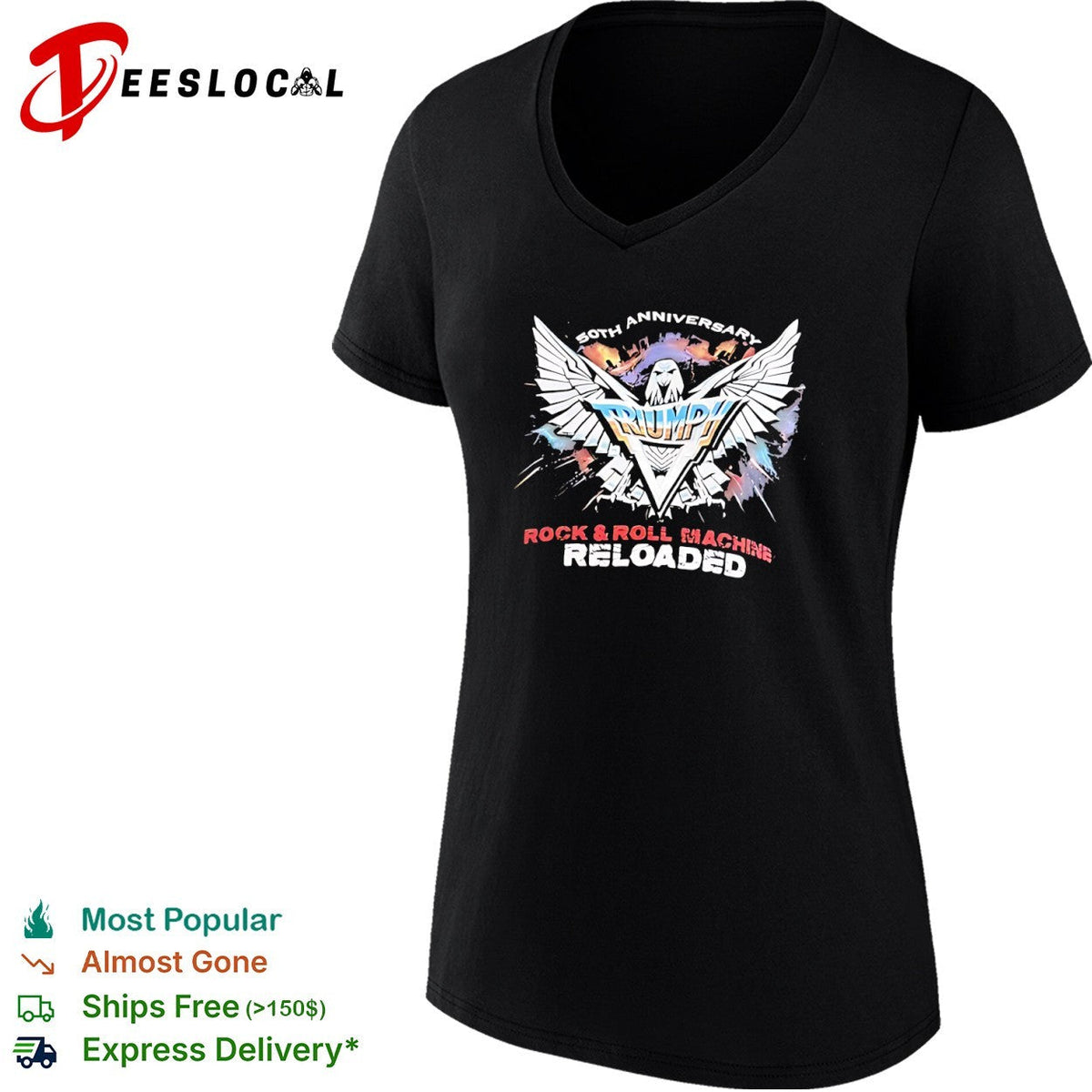 50th Anniversary Rock and Roll Machine Reloaded eagle shirt Unisex