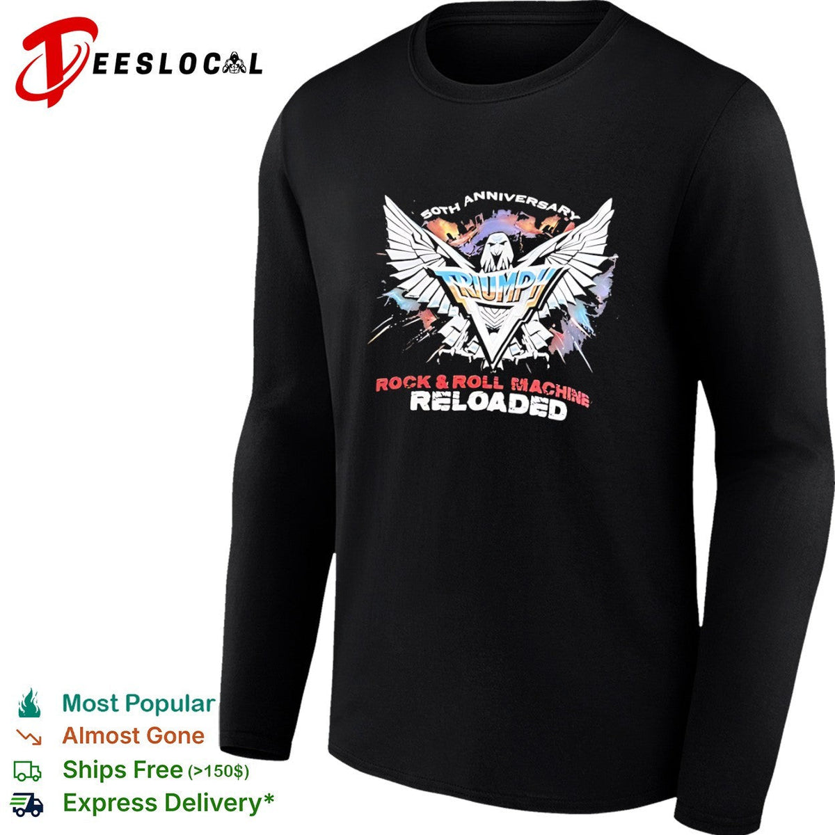 50th Anniversary Rock and Roll Machine Reloaded eagle shirt Unisex