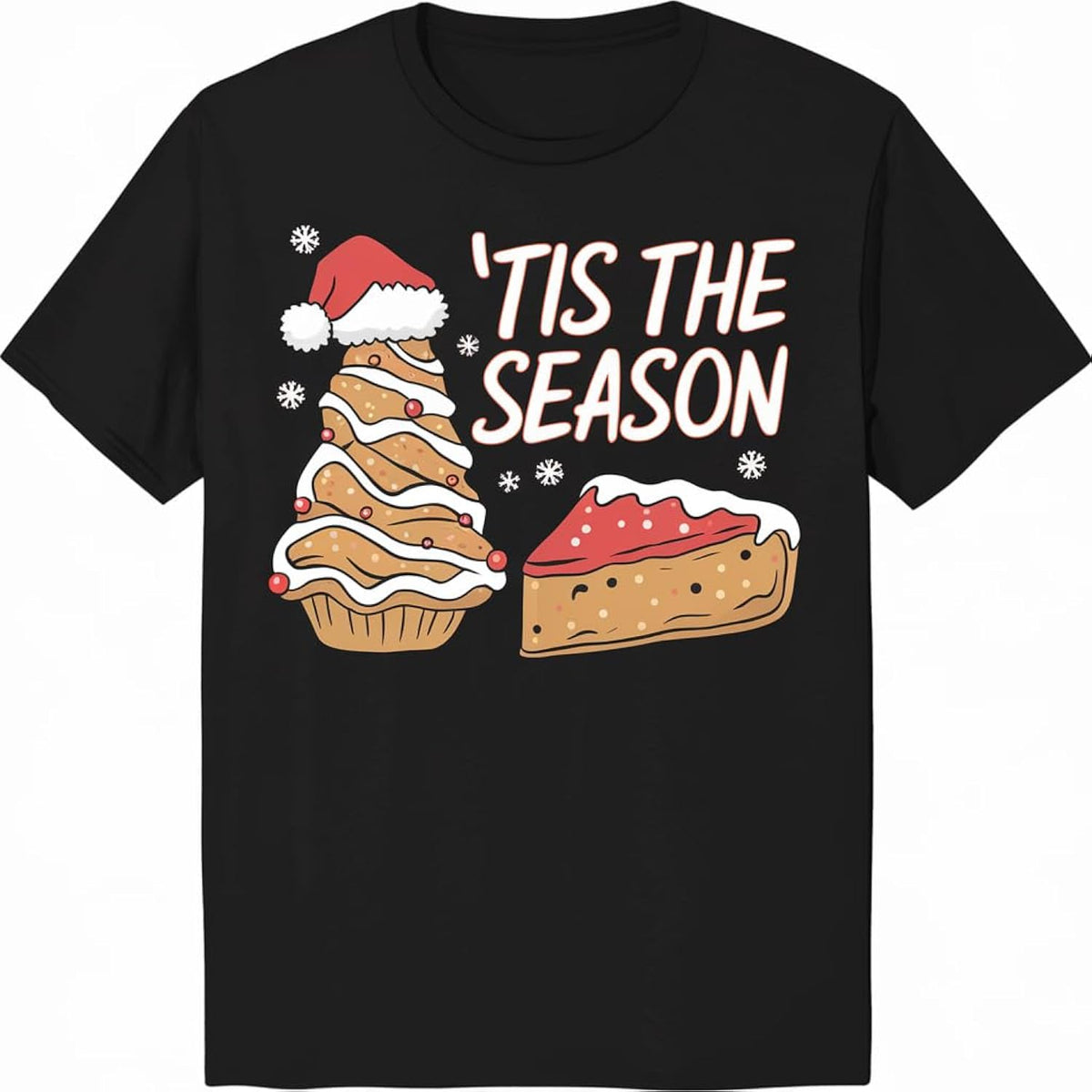Lighthearted Tis The Season Christmas Tree Cakes Fun T-Shirt