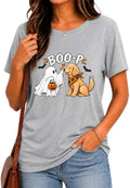 Halloween Boo-P Ghost Dog Shirt Boo-P Dog Tshirt for Women