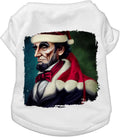Funny Christmas Dog T-Shirt - Santa Graphic Dog Shirt - Printed Dog Clothing - White, L