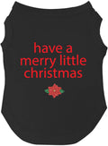 Have a Merry Little Christmas Dog Tee Shirt | Sleeveless Breeds | Christmas | Holiday Season | Winter | Gift |Black, X-Large 1474