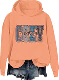 Cozy Season Sweatshirt & Hoodie Retro Fall Winter Vibes Cozy Season Graphic Casual Crewneck Long Sleeve Shirt