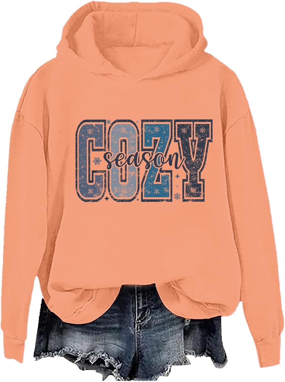 Cozy Season Sweatshirt & Hoodie Retro Fall Winter Vibes Cozy Season Graphic Casual Crewneck Long Sleeve Shirt