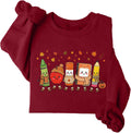 Fall Teacher Sweatshirt for Women Autumn School Doodles Tops