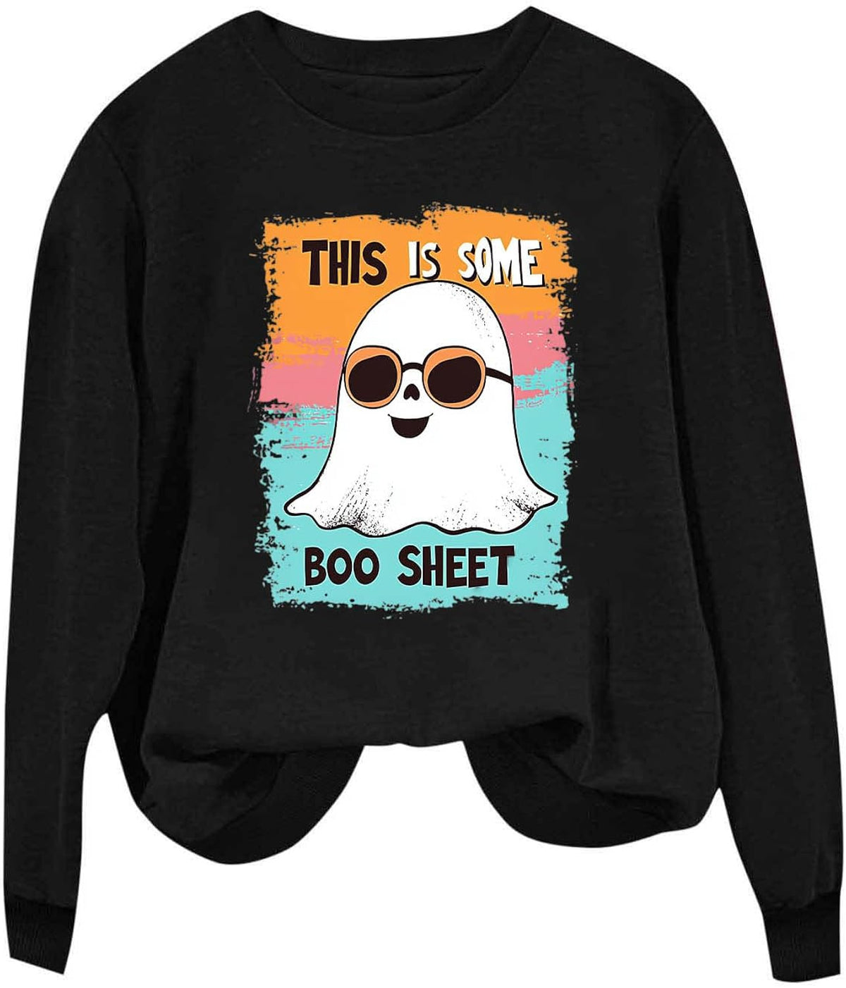 Halloween Sweatshirt for Women Crew Neck Spooky Season Sweatshirt