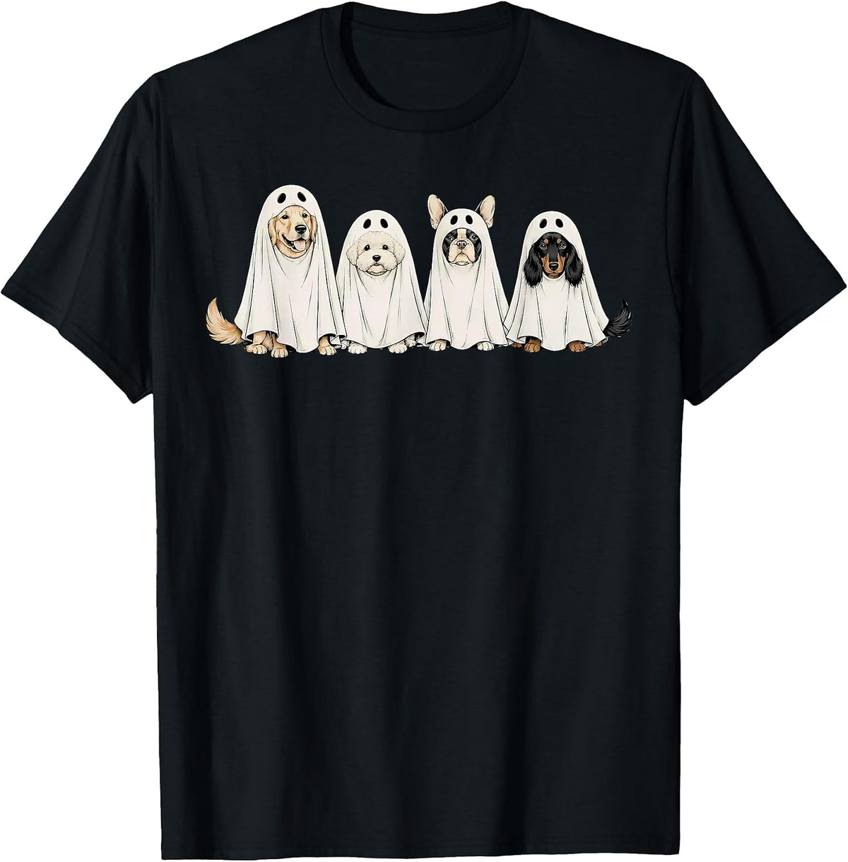 Ghost Dogs Halloween Cute Spooky Dog Dog Lover Halloween T-Shirt