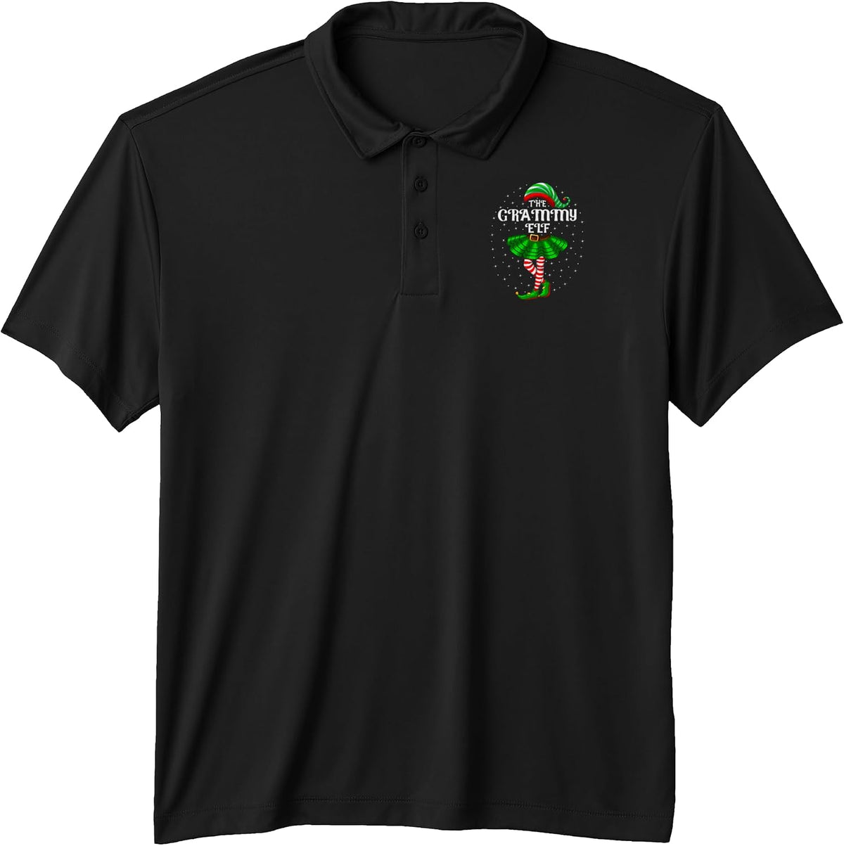Xmas Family Matching Women Girl Mom The Grammy Elf Christmas Performance Polo Shirt