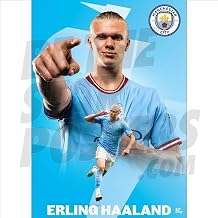 Be The Star Posters Erling Haaland - Manchester City Poster (16 x 24 inches), Blue Unisex