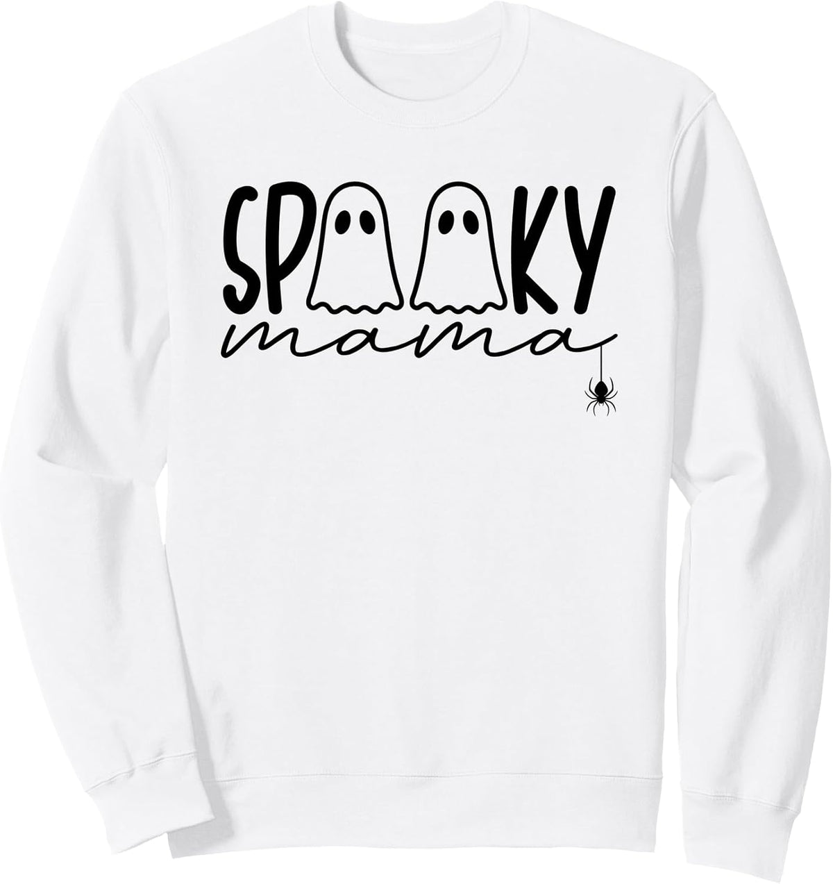 Spooky Mama - Halloween Ghost Web Mom Spider Sweatshirt
