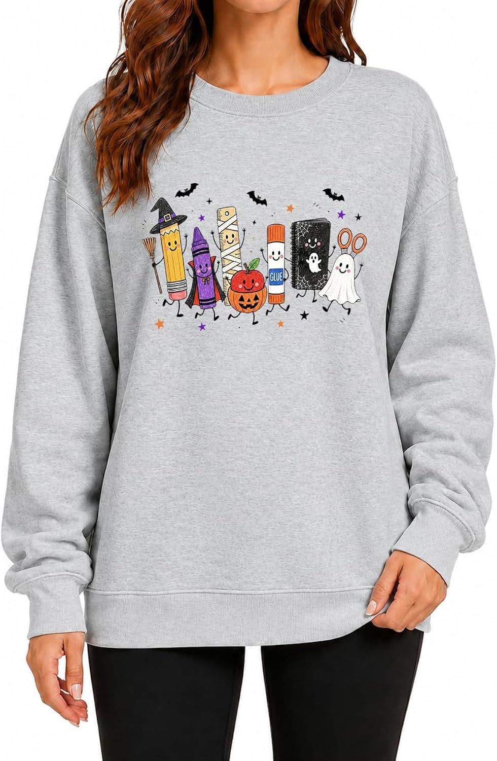 Halloween Teacher sweatshirt Back to School Ghost Teacher Shirt for Women