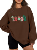 Christmas Teacher Fleece Sweatshirt Women Teach Graphic Long Sleeve Crewneck Shirts School Holiday Pullover Tops
