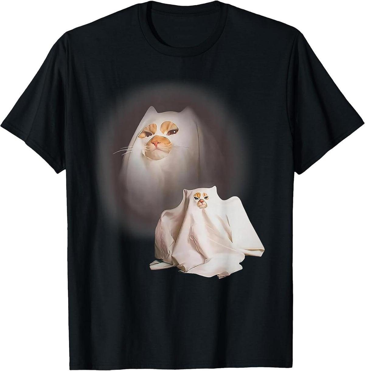 Ghost cat Ghost Kitten Funny cat Meme Halloween T-Shirt