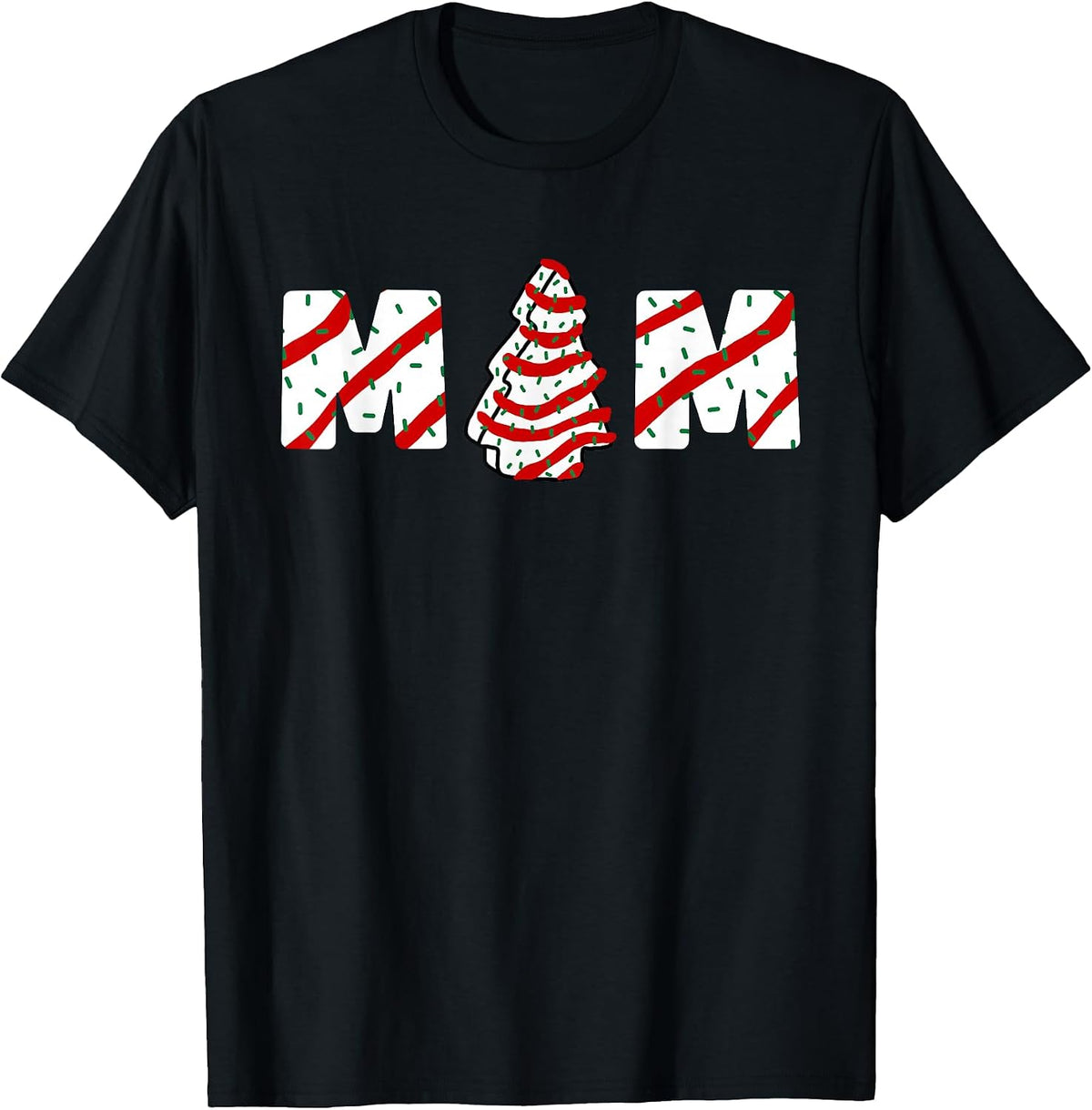 Christmas Tree Cake Matching Family Party Pajama Mom T-Shirt