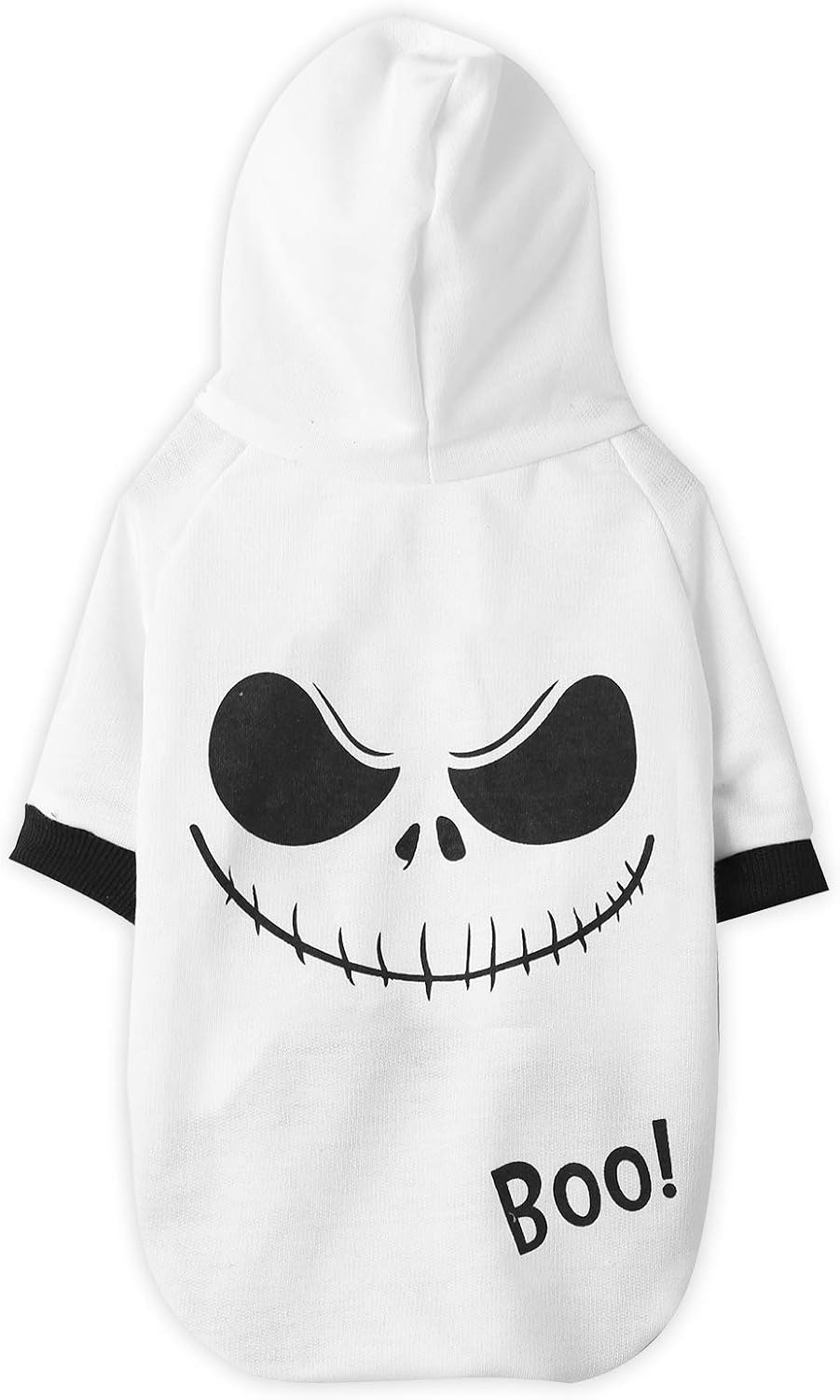Dog Halloween Hoodies Pet Cute Ghost Costume Outfit for Dogs Cats Puppy T-Shirt Clothes (S)