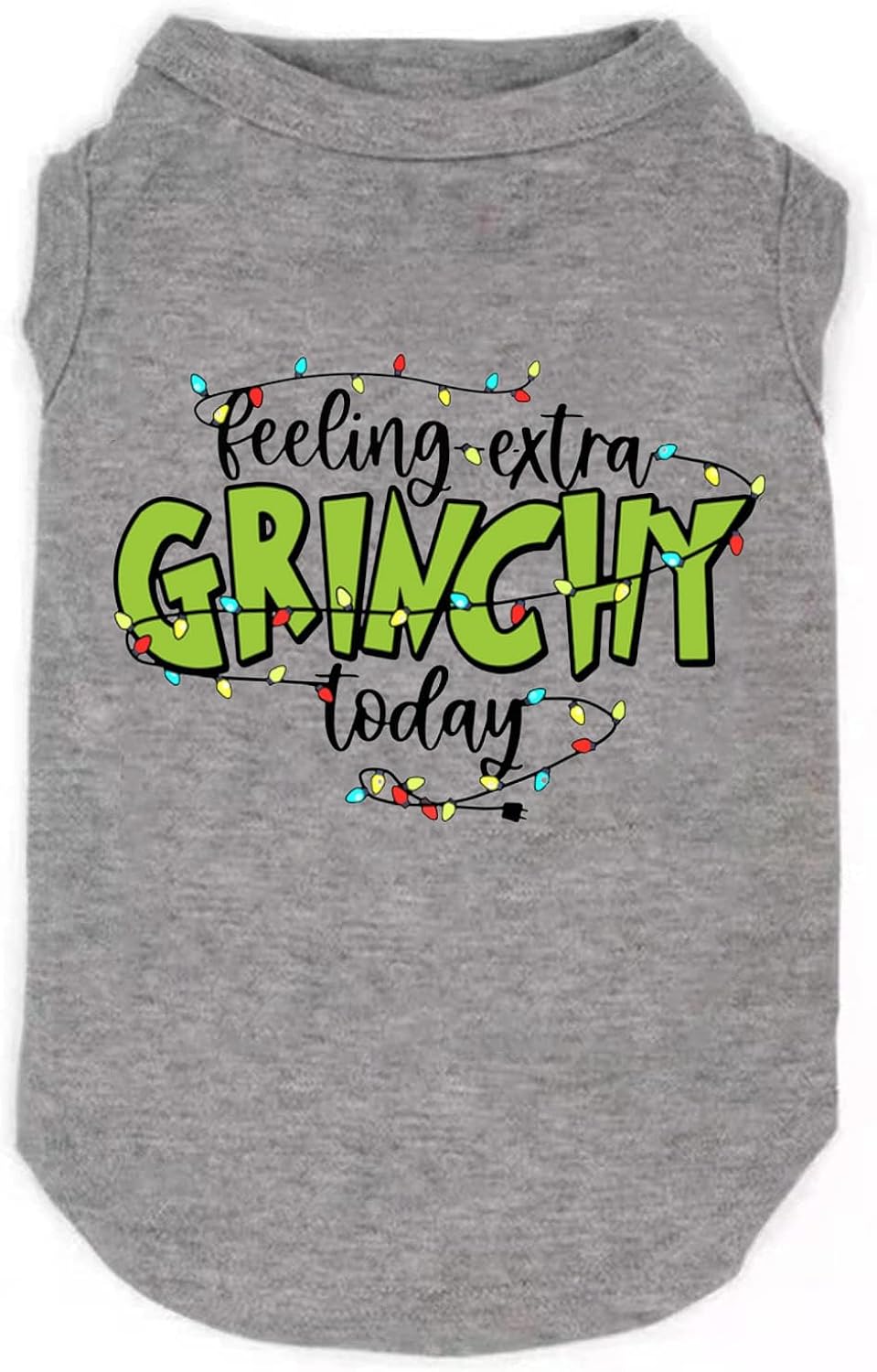 Christmas Dog Shirt for Pet Clothes Funny Christmas Graphic Shirt Breathable Stretchy Costumes (grey-1xmas, X-Small)