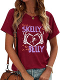 There's A Skelly in My Belly Shirt Funny Pregnancy Halloween T-Shirt
