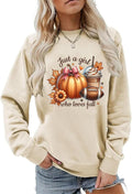 Just A Girl Who Loves Fall Sweatshirt Graphic Tees For Women