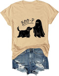 Boo-P Ghost Dog Shirt Boo-P Halloween Shirt Woman