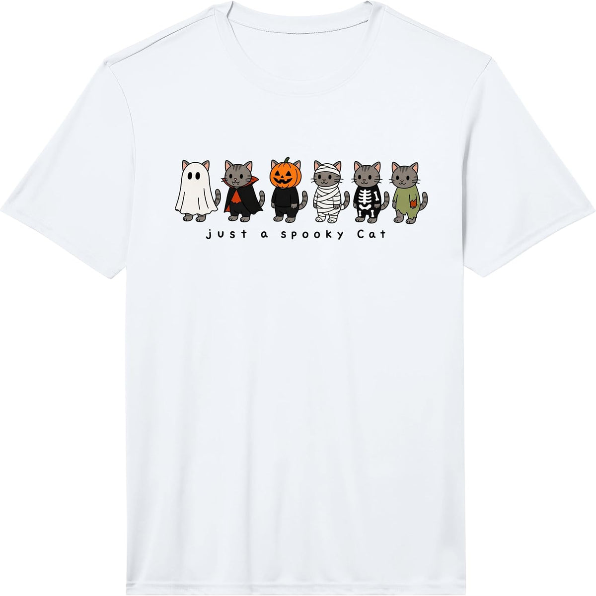 Cat Cute Animal Lover Spooky Fall Halloween Graphic Performance T-Shirt