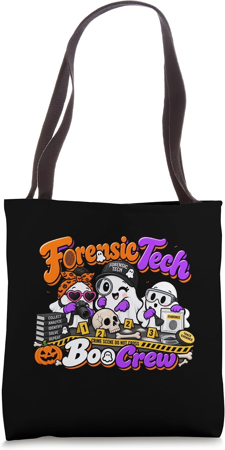 Forensic Tech Boo Crew Matching Halloween Tote Bag