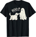 Boo Boo-p Dog Ghost Funny Meme Halloween Dog Lovers Dog Mom T-Shirt