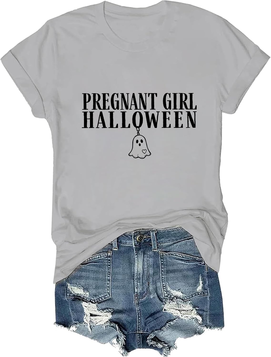 Pregnant Girl Halloween Shirt Spooky Mama T-Shirt
