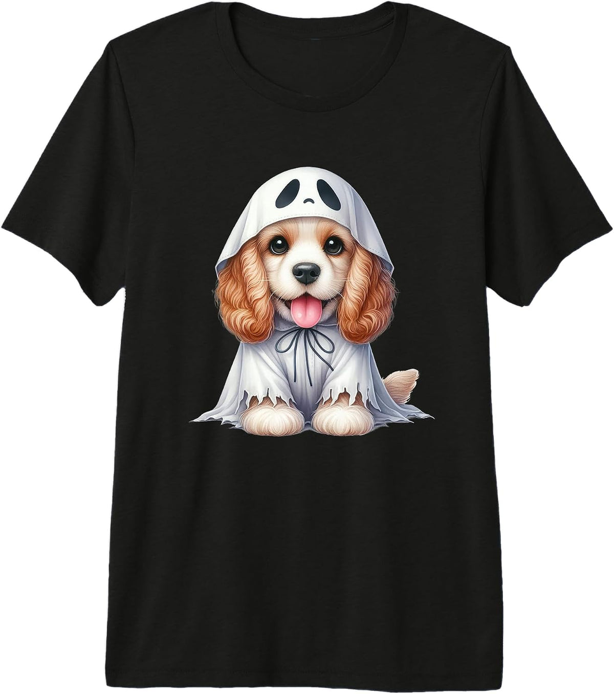 Halloween costume funny ghost dog Premium Tri-blend T-Shirt
