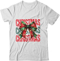 Christmas Coquette Bow Retro Christmas Season Girls Women Shirt Short Sleeve Tee
