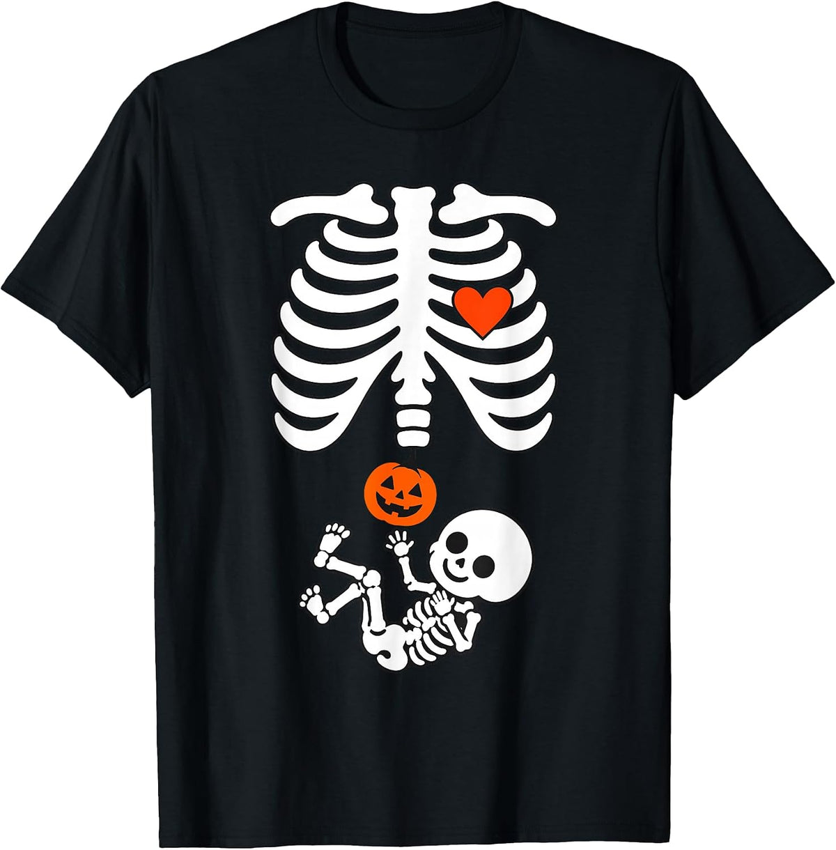 There's A Skelly in My Belly Funny Halloween Pregnancy Mom T-Shirt