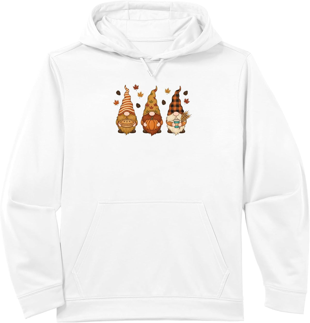 Cozy Fall Brews Gnomes, Pumpkin Coffee Autumn Design Performance Hoodie